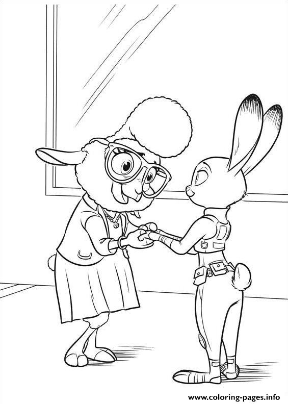 zootopia coloring pages - photo #26
