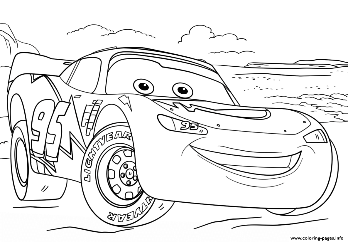 Lightning Mcqueen From Cars 3 2 Disney Coloring Pages ...