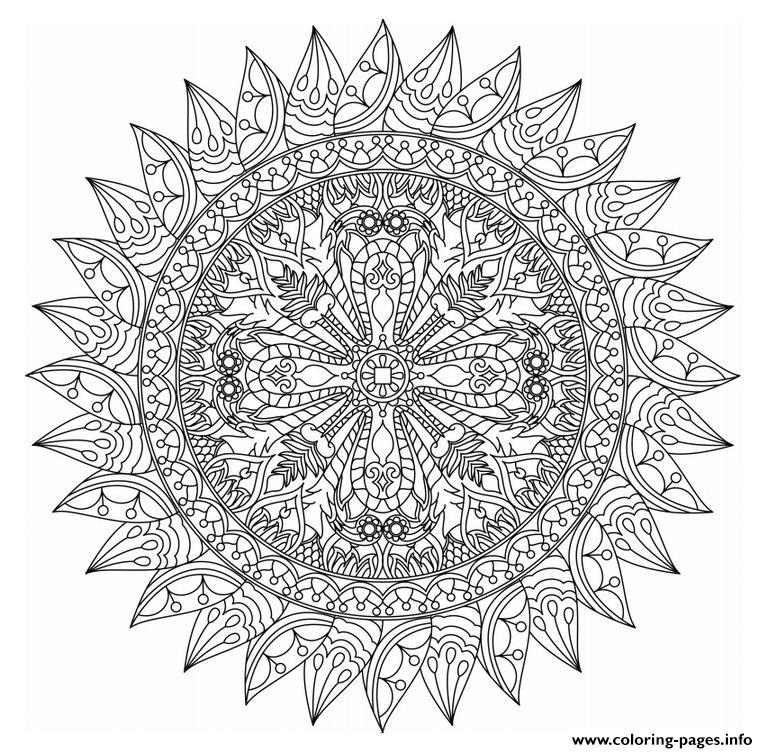 mandala advanced coloring pages free to print - photo #29