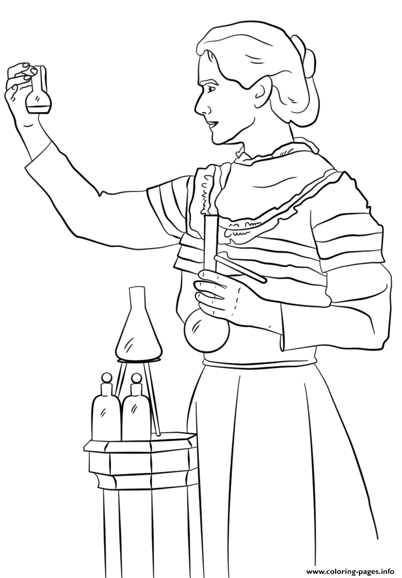 Marie Curie Coloring Pages Printable