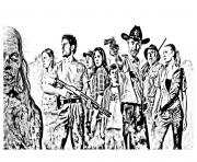 Printable adult the walking dead coloring pages
