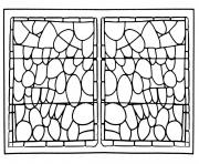 Printable adult stained glass chapelle prieure de bethleem nimes version 2 coloring pages