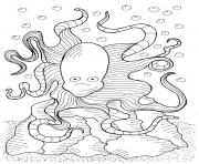 Printable adult octopus by olivier coloring pages