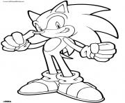 Printable sonic cool look great coloring pages