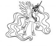 Printable my little pony cool princess celestia coloring pages