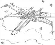 Printable star wars x wing fighter coloring pages