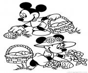 Printable easter  disney mickey and minnie mouse0ddb coloring pages