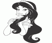 Printable jasmine brushing hair free disney princess s6a44 coloring pages