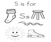 Printable words from s alphabet 5dc1 coloring pages
