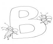 Printable bees alphabet s869b coloring pages