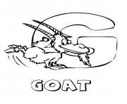 Printable coloring pages alphabet animal farm goatb0f7 coloring pages