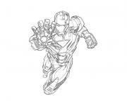 Printable Iron man pose c4d1 coloring pages