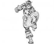 Printable Ready To Fight Captain America Coloring Page032b coloring pages