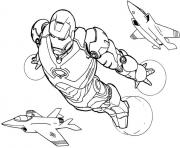 Printable iron man flying s6c1b coloring pages