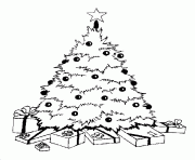 Printable christmas tree and presents s95bb coloring pages