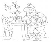 Printable coloring pages of santa claus delivering presents into a pit7878 coloring pages