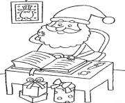 Printable checking present lists santa f2c9 coloring pages