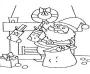 Printable coloring pages of santa claus putting a candy cane into stocking47f1 coloring pages