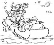 Printable christmas s printable santa and his sleighac93 coloring pages
