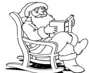 Printable santa reading printable s christmas345a coloring pages
