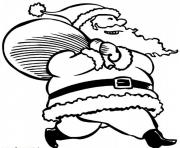Printable coloring pages of santa claus and his presentsa574 coloring pages