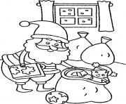 Printable christmas s for kids santa claus preparing presentsf646 coloring pages