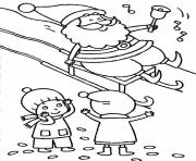 Printable free s for christmas santa and kidse3f4 coloring pages