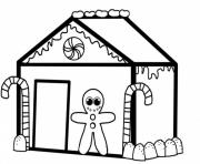 Printable christmas gingerbread house s4781 coloring pages