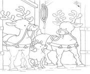 Printable family of reindeer free coloring christmas pages34bf coloring pages