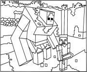 Printable minecraft coloring big guy coloring pages
