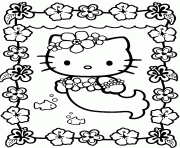 Printable mermaid hello kitty 8c98 coloring pages