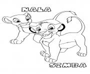 Printable for kids lion king simba and nala3d97 coloring pages