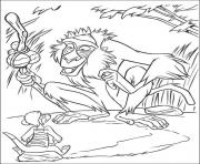Printable rafiki and timon ae2a coloring pages