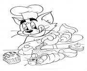 Printable tom baking cookies 55a3 coloring pages