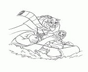 Printable beast and belle sledding together disney princess d1bc coloring pages