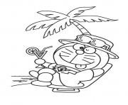 Printable relaxing doraemon cartoon sf012 coloring pages