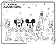 Printable minnie and friends space adventure disney 958a coloring pages