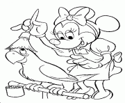 minnie cleaning a parrot disney 73fa coloring pages
