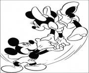 Printable mickey dancing with minnie disney d489 coloring pages