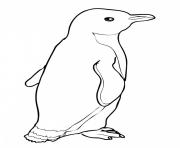 Printable penguin on ice f534 coloring pages