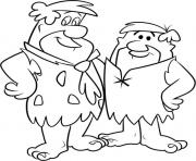 Printable barney and fred flintstones d675 coloring pages