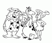 Printable the flintstones family cartoon sf596 coloring pages
