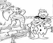Printable the flintstones going to the zoo e528 coloring pages