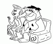 Printable cartoon s the flintstones couplefe69 coloring pages