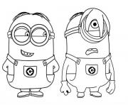 Printable Phil and Stuart The Minion coloring pages