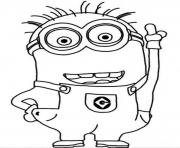 Printable Crazy Dave The Minion Coloring Page coloring pages
