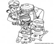 Printable minions the family coloring pages