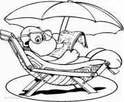 Printable cute turtle enjoying summer 194f9 coloring pages