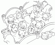 Printable cute hamsters sleeping 6e0c coloring pages