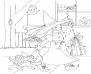 Printable cute girl in witch costume halloween s printable free5914 coloring pages